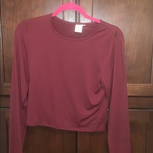 Maroon Crop Top